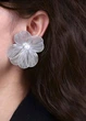 Сережки женские орхидеи с бусинками Fashion Jewelry Серебристые 16858 - изображение 10