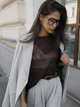 Кофта - сітка павутинка жіноча M шоколад 01377 - изображение 2