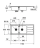 Кухонна мийка Grohe K500 1160 x 500 мм з ексцентриком 2 чаші матова (31588SD0) - зображення 4