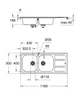 Кухонна мийка Grohe K400 1160 x 500 мм з ексцентриком 2 чаші матова (31587SD0) - зображення 4