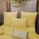 Простынь на резинке MirSon Royal Soft Stripe 30-0003 Intense Yellow 200x220 см (2200011304175) - изображение 2