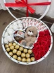 Сладкий набор подарочный с конфетками бокс в форме круга для жены, мамы, ребенка SPbox-247 - изображение 7