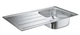 Кухонна мийка Grohe 860 x 500 мм з ексцентриком 1 чаша глянцева (31552SD0) - зображення 1