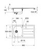 Кухонна мийка Grohe 860 x 500 мм з ексцентриком 1 чаша глянцева (31552SD0) - зображення 4