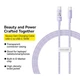 Кабель Type-C на Type-C Baseus Gem Fast Charging Data Cable 2m, 100W, 5A, 480 Mbps). Purple - зображення 5
