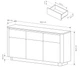 Комод Торро / Torro 3D3S/163 3-дверный с 3 ящиками Дуб кремона/черный Perfect Home - изображение 3