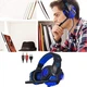 Игровые геймерские наушники Plextone PC780 проводные с микрофоном и подсветкой для ноутбука компьютера ПК черно синий - изображение 3