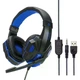 Игровые геймерские наушники Plextone PC780 проводные с микрофоном и подсветкой для ноутбука компьютера ПК черно синий - изображение 6
