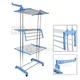 Сушилка для белья напольная Garment Rack With Wheels TM-0035 на 20 кг 3 яруса на колесах - изображение 3
