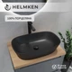 Раковина Helmken 39360001 60 см черная + сифон + донный клапан Click-Clack золотистый - изображение 3