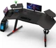 Геймерский компьютерный стол GT Racer T-1246 (160x60x73) Black - изображение 4