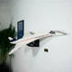 Кронштейн /Настінне 3D Кріплення для Фірмового конструктора Icons Concorde AIRBUS Літак Конкорд (10318) + Додаткове Кріплення для Таблички - Чорне - зображення 2