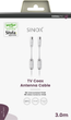 Кабель Sinox PRO AntenneКабель YouSee and Stofa godkendt 3 m Hvid White (SXV09203) - зображення 2