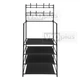 Вешалка для одежды и подставка для обуви 2в1 Hat Rack 132 х 60 х 27 см black - изображение 3