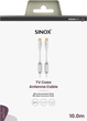 Kabel Sinox PRO Antennekabel YouSee and Stofa godkendt 10 m Hvid White (SXV092010) - obraz 2