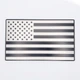 Эмблема алюминиевая флаг США (хром+чёрный, матовый) 12,0*7,5 см - изображение 2