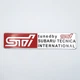 Емблема алюмінієва SUBARU STI (Subaru tecnica international) 12,0*2,6 см - зображення 2