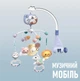 Музыкальный мобиль для новорожденных Sweet dreams карусель с игрушками подвесками и проекцией на детскую кроватку + пульт дистанционного управления, голубой (101622658) - изображение 1