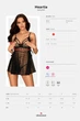 Пенюар з відкритими чашками Obsessive Heartia chemise L/XL чорний - зображення 3