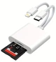 Картридер hifriend для iPhone Samsung Xiaomi Huawei Meizu Google Pixel и тд. Lightning / USB-C (Type - C) SD/TF Card Reader адаптер для USB-C на картридер SD Card White - изображение 1