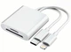 Картридер hifriend для iPhone Samsung Xiaomi Huawei Meizu Google Pixel и тд. Lightning / USB-C (Type - C) SD/TF Card Reader адаптер для USB-C на картридер SD Card White - изображение 2