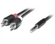 Готовый аудио кабель miniJack 3,5 Stereo — 2xRCA REAL-EL Audio Pro Series 1.8m - изображение 2