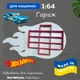 Деревянная полка для авто моделей гараж бокс автопарк настенный гараж для машинок 32х60см. - изображение 1