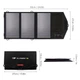 Портативна сонячна панель Allpowers 5V 15 W 10000 mAh Кемпінгова туристична переносна панель чорна - зображення 1