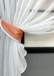 Кухонные шторки VR-Textil № 060к «Дуэт» с подвязками пудровый с белым 330х170 см (52-1189) - изображение 4