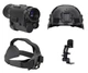 Комплект - монокуляр нічного бачення NVG30 Wi-Fi 940nm + шолом (ABS-пластик) + кріплення (Чорний) - зображення 1