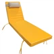 Матрац для шезлонга eGarden BAHIA оксфорд жовтий/беж 195x58x6 см - зображення 1