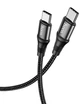 Кабель Hoco X50 Type-C to Type-C Exquisito 100W charging data cable 2 м Black (6931474734402) - зображення 1