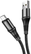 Кабель Hoco X50 USB to Micro 2.4A, nylon, aluminum connectors 1 м Black (6931474734211) - изображение 2