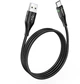 Кабель Hoco U93 USB to Type-C 3A, nylon, aluminum connectors, light indicator 1.2 м Black (6931474732170) - изображение 2