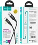 Кабель Hoco U93 USB to iP 2.4A, nylon, aluminum connectors, light indicator 1.2 м Black (6931474732132) - изображение 5