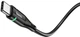 Кабель Hoco U93 USB to Type-C 3A, nylon, aluminum connectors, light indicator 1.2 м Black (6931474732170) - изображение 3