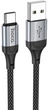 Кабель Hoco X102 USB to Type-C 3A, nylon, aluminum connectors 1.2 м Black (6942007608770) - зображення 1