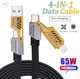 Кабель WUW X207 USB 3 in 1 65W Black (6972573336524) - изображение 6