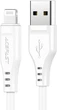 Кабель Acefast C3-02 USB to iP 2.4A, TPE, TPE connectors 1.2 м White (6974316280835) - изображение 1