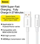 Кабель Baseus Superior Series Fast Charging Data Cable USB to Type-C 100W 2 м Moon White (P10320102214-03) - зображення 11