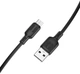 Кабель Borofone BX113 Lenny silicone charging data cable Micro 2 м Black (6941991115493) - изображение 1