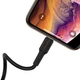 Кабель Borofone BX30 USB to iP 2.4A, silicone, TPE connectors 1 м Black (6931474706867) - изображение 2