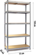 Regał magazynowy Humberg HR-810 150 x 75 x 30 cm (5902854519958) - obraz 4