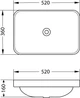 Раковина Helmken 44152000 52 см белая + донный клапан Click-Clack черный матовый - изображение 11
