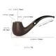 Набір для куріння люльки Muxiang Bent Apple (ебен), підставка Anton Authentic з ясеня, йоржики Savinelli, фільтри та трійник - изображение 2