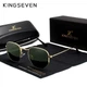 Женские поляризационные солнцезащитные очки KINGSEVEN N7548 Gold Green - изображение 1
