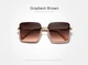 Женские градиентные солнцезащитные очки KINGSEVEN N808 Gradient Brown - изображение 2