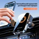 Сенсорный автодержатель для телефона в машину авто с беспроводной зарядкой 15 вт QINETIQ X10 15W холдер на дефлектор для айфона iphone samsung Black transparent + подарок адаптер - изображение 4