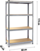 Regał magazynowy Plonos 470100 174 x 80 x 40 cm (5903890610739) - obraz 5