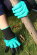 Перчатки граблі садові з кігтями для розпушування GARDEN GLOVE / З пластиковими наконечниками (L) - зображення 3